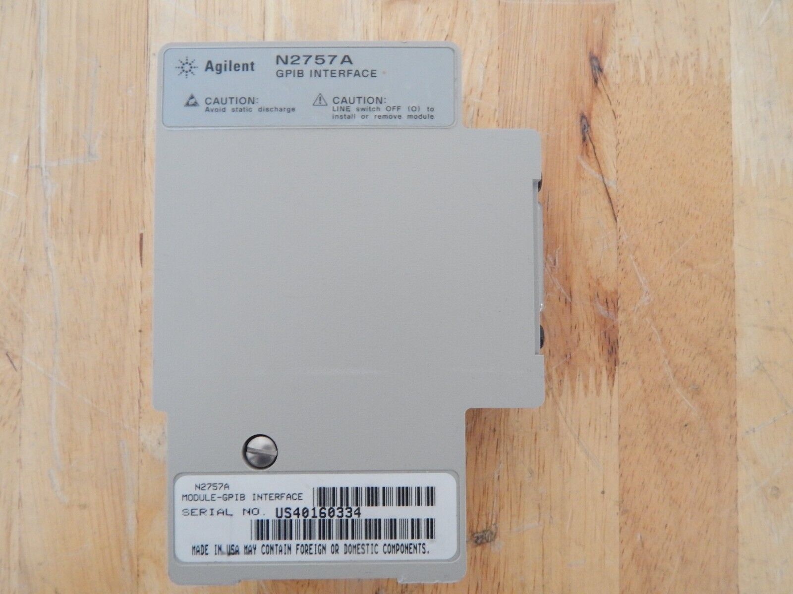 Agilent N2757A Module-GPIB Interface, broken hook Agilent N2757A Module-GPIB Interface, broken hook
